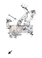 5EUF14100000, SUPPORT-MOTEUR Compl, Yamaha, 2